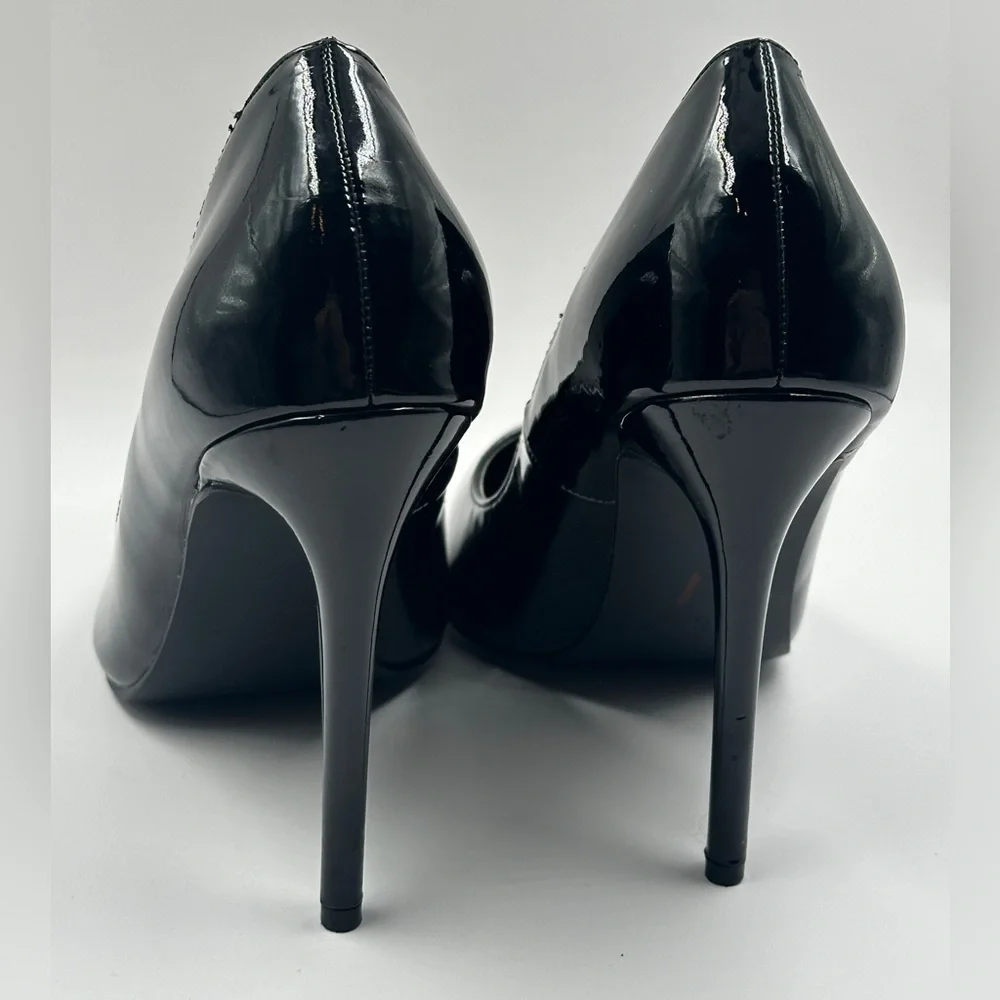 Steve Madden Vala Black Patent High Heels Classy Pump Work Stiletto Shoes Size 8 - Picture 8 of 8